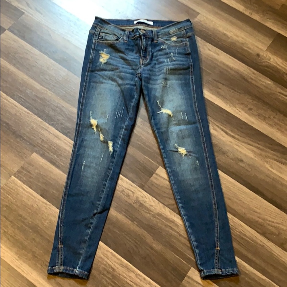 Brand new distressed denim